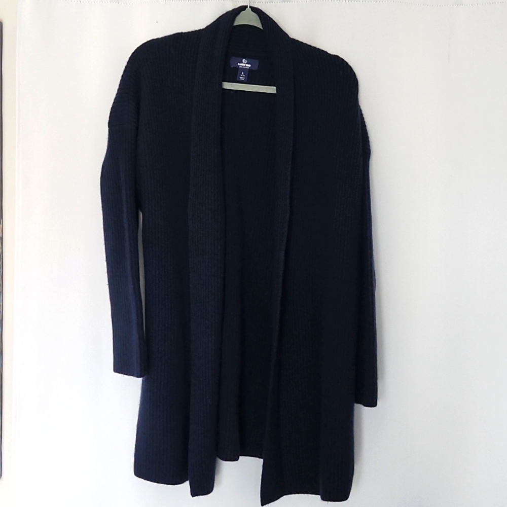 Land's End Navy Blue Cashmere Cardigan